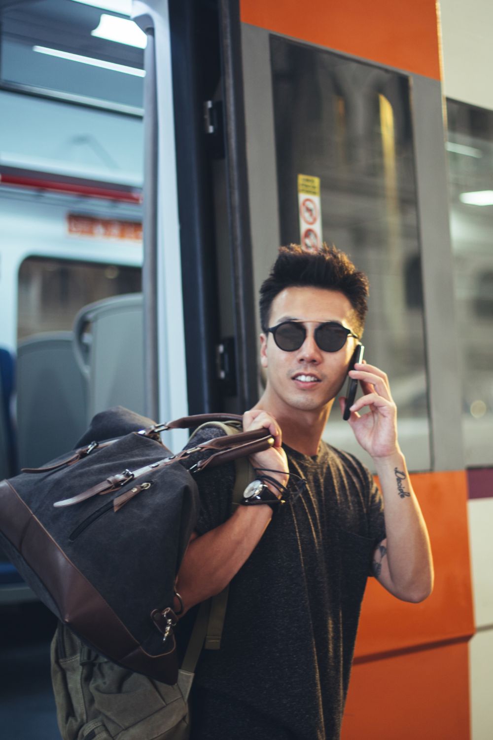 he travels frequently
